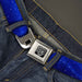 BD Wings Logo CLOSE-UP Full Color Black Silver Seatbelt Belt - Galaxy Arch Blues/White Webbing Seatbelt Belts Buckle-Down   