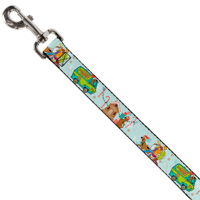 Dog Leash - Scooby Doo Holiday Scenes and Icons Baby Blue Dog Leashes Scooby Doo   
