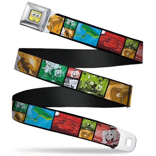 Sponge Bob 3-D Face CLOSE-UP Full Color Seatbelt Belt - Krusty Krab's Cam Scene Blocks Webbing Seatbelt Belts Nickelodeon   