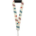 Lanyard - 1.0" - Fire Hydrants Stripes Tan Blues Reds Lanyards Buckle-Down   