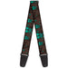 Guitar Strap - Owls in Trees Turquoise Guitar Straps Buckle-Down   