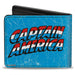 MARVEL COMICS Bi-Fold Wallet - Captain America Action Pose + CAPTAIN AMERICA Weathered Blue Bi-Fold Wallets Marvel Comics   