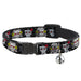 Cat Collar Breakaway with Bell - Los Novios Black Gray White Multi Color Breakaway Cat Collars Thaneeya McArdle   