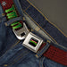 Classic TMNT Logo Full Color Seatbelt Belt - Classic TMNT Gear/Elements Brick Wall Webbing Seatbelt Belts Nickelodeon   