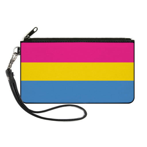 Canvas Zipper Wallet - SMALL - Flag Pansexual Pink Yellow Blue Canvas Zipper Wallets Buckle-Down   