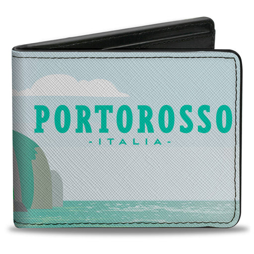 Bi-Fold Wallet - Luca Italy PORTOROSSO Seaside Village Scene Bi-Fold Wallets Disney   