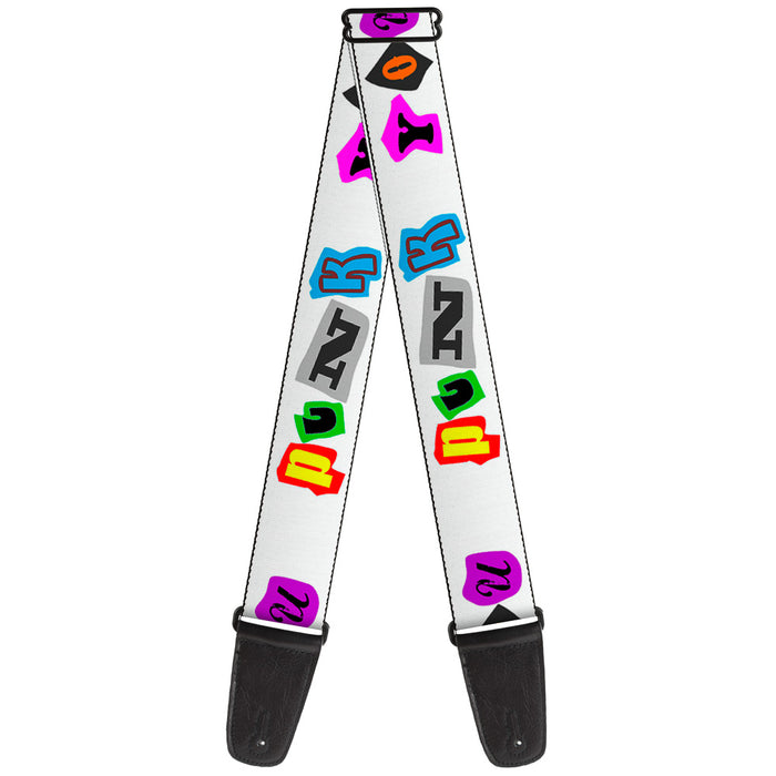 Guitar Strap - Punk You White Full Color Guitar Straps Buckle-Down   