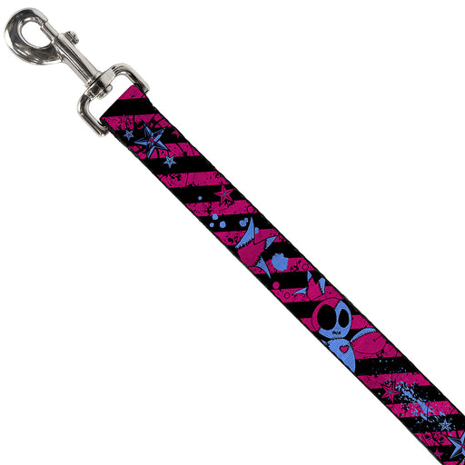 Dog Leash - Voodoo Black/Pink/Blue Dog Leashes Buckle-Down   