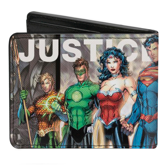 Bi-Fold Wallet - THE NEW 52 JUSTICE LEAGUE Issue #1 7-Superhero Variant Cover Group Pose Bi-Fold Wallets DC Comics   