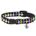 Cat Collar Breakaway - Mud Flap Girl Diamonds Black White Multi Neon Breakaway Cat Collars Buckle-Down   