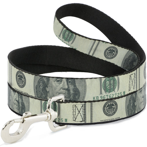 Dog Leash - 100 Dollar Bill CLOSE-UP Dog Leashes Buckle-Down   