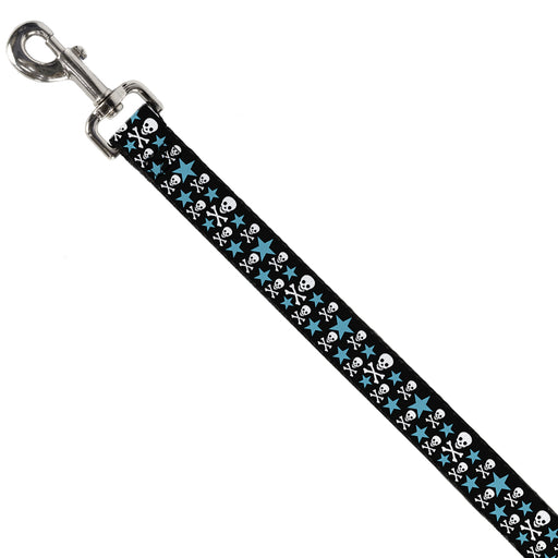 Dog Leash - Skulls & Stars Black/White/Blue Dog Leashes Buckle-Down   