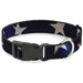 Plastic Clip Collar - American Flag Vivid Stars CLOSE-UP Blue/White Plastic Clip Collars Buckle-Down   