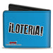 Bi-Fold Wallet - Loteria LA CORONA Crown + LOTERIA Quote Blue Bi-Fold Wallets Loteria   