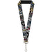 Lanyard - 1.0" - Dead Men Tell No Tales CLOSE-UP White Lanyards Buckle-Down   