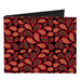 Canvas Bi-Fold Wallet - Leaves Swirl Navy Burgundy Canvas Bi-Fold Wallets Buckle-Down   