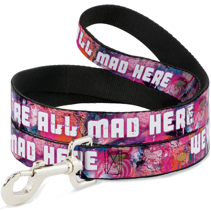Dog Leash - Transparent Cheshire Cat Poses WE'RE ALL MAD HERE Dog Leashes Disney   
