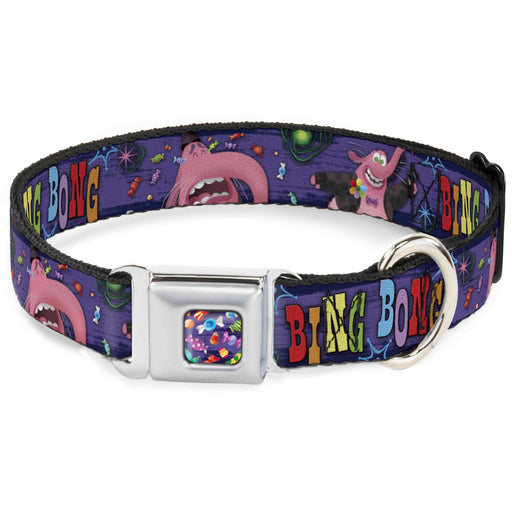 Scattered Candy Full Color Purples Seatbelt Buckle Collar - BING BONG Poses/Candy Purples/Multi Color Seatbelt Buckle Collars Disney   