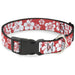 Plastic Clip Collar - Hibiscus Light Red/White Plastic Clip Collars Buckle-Down   