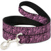 Dog Leash - Zebra 2 Baby Pink Dog Leashes Buckle-Down   