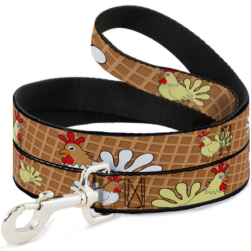 Dog Leash - Waffle/Chicken Poses Dog Leashes Buckle-Down   