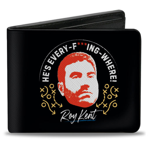 Bi-Fold Wallet - Ted Lasso ROY KENT Quote and Face Black Multi Color Bi-Fold Wallets Ted Lasso   