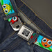 BD Wings Logo CLOSE-UP Full Color Black Silver Seatbelt Belt - Fruit Cartoon Webbing Seatbelt Belts Buckle-Down   