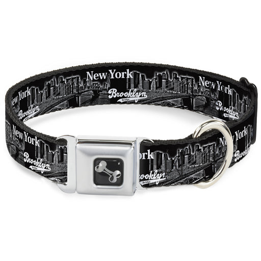 Dog Bone Seatbelt Buckle Collar - Brooklyn New York Seatbelt Buckle Collars Buckle-Down   