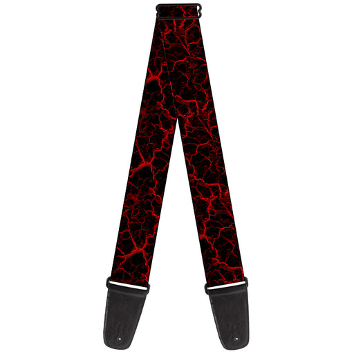 Guitar Strap - Marble Black Red Guitar Straps Buckle-Down   