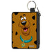 Canvas Zipper Wallet - MINI X-SMALL - Scooby Doo Smiling Face Spots Brown Black Canvas Zipper Wallets Scooby Doo   