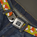 BD Wings Logo CLOSE-UP Full Color Black Silver Seatbelt Belt - Fox Face Scattered Warm Olive Webbing Seatbelt Belts Buckle-Down   