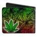 Bi-Fold Wallet - Marijuana Haze Rasta White Bi-Fold Wallets Buckle-Down   