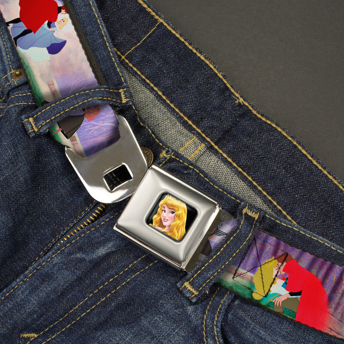 Sleeping Beauty Princess Aurora Full Color Seatbelt Belt - Sleeping Beauty & Prince Scenes Webbing Seatbelt Belts Disney   