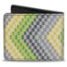 Bi-Fold Wallet - Chevron Weave Grays Yellow Green Bi-Fold Wallets Buckle-Down   