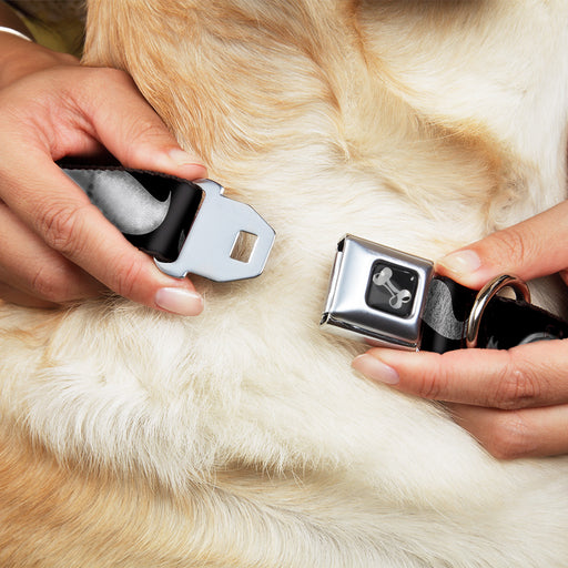 Dog Bone Seatbelt Buckle Collar - Mustaches Black/Sketch Seatbelt Buckle Collars Buckle-Down   