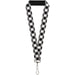 Lanyard - 1.0" - Diagonal Buffalo Plaid Black White Lanyards Buckle-Down   