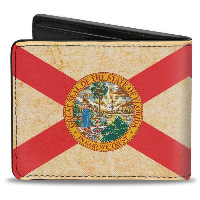Bi-Fold Wallet - Florida Flags Black Bi-Fold Wallets Buckle-Down   