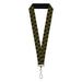 Lanyard - 1.0" - Top Skulls Black Camo Olive Lanyards Buckle-Down   