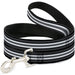 Dog Leash - Striped Black/Gray/White Dog Leashes Buckle-Down   