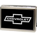 Business Card Holder - LARGE - 1965 CHEVROLET Bowtie FCG Black White Metal ID Cases GM General Motors   