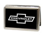 Business Card Holder - LARGE - 1965 CHEVROLET Bowtie FCG Black White Metal ID Cases GM General Motors   