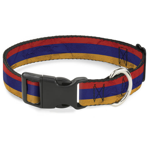 Plastic Clip Collar - Armenia Flag Distressed Plastic Clip Collars Buckle-Down   