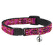 Cat Collar Breakaway - Cute Skulls w Paisley Purple Pink Green Breakaway Cat Collars Buckle-Down   