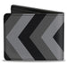 Bi-Fold Wallet - Chevron Gray Black Charcoal Bi-Fold Wallets Buckle-Down   
