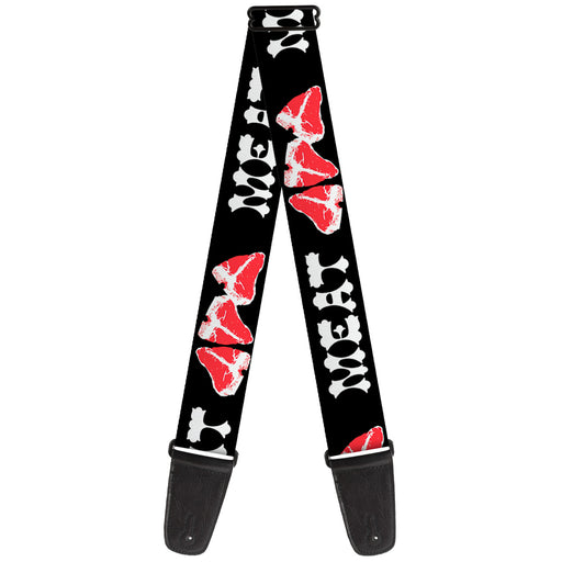 Guitar Strap - Steaks w MEAT Text Guitar Straps Buckle-Down   