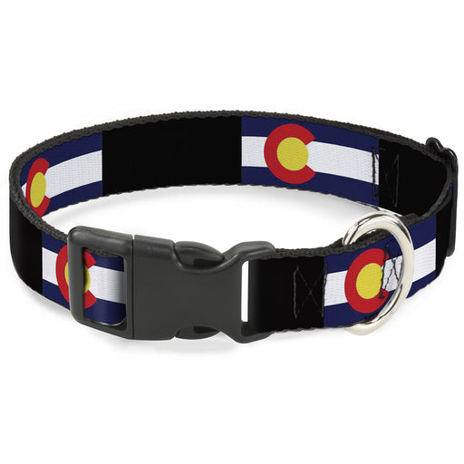 Plastic Clip Collar - Colorado Flags3/Black Plastic Clip Collars Buckle-Down   