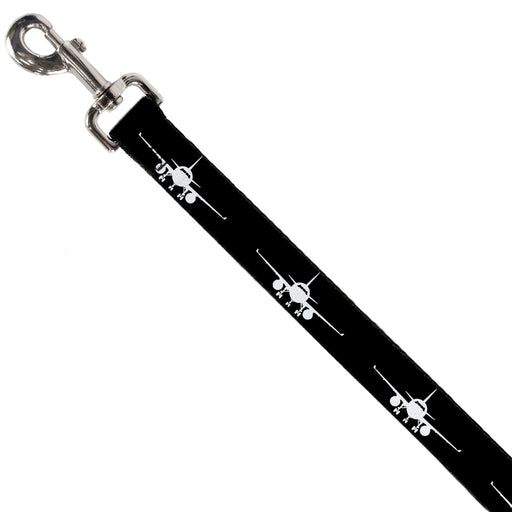 Dog Leash - Airplane Silhouette Black/White Dog Leashes Buckle-Down   