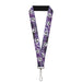 Lanyard - 1.0" - Jack Expressions Ghosts in Cemetery Purples Grays White Lanyards Disney   