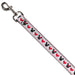 Dog Leash - Disney Holiday Mickey and Minnie Mouse Heart Sweater Stitch White/Red/Black Dog Leashes Disney   