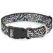 Plastic Clip Collar - Leopard White/Black/Multi Color Plastic Clip Collars Buckle-Down   